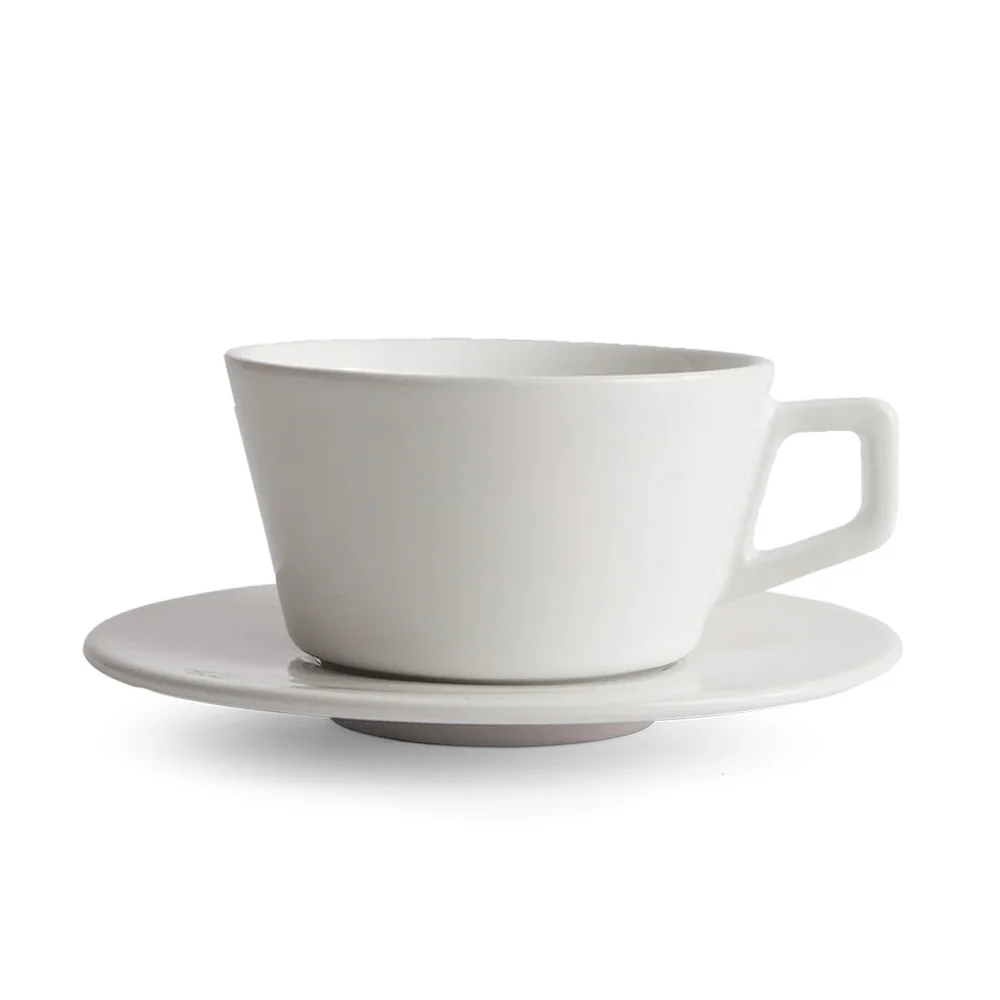 Created Co Angle Small Latte Cup & Saucer (230ml, 8oz)